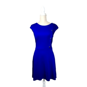 New York & Company Dress w/ Pockets Fitted - Size Small - Vibrant Blue